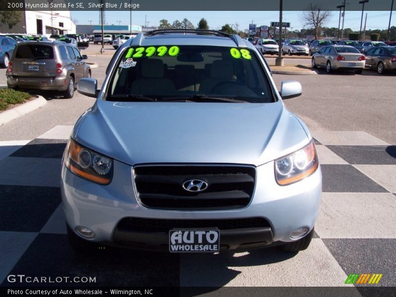 Silver Blue / Beige 2008 Hyundai Santa Fe SE