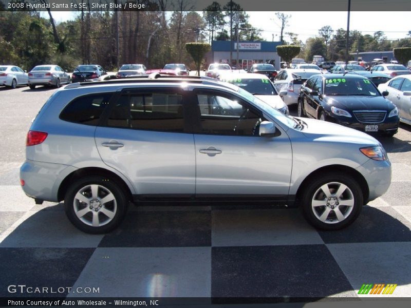 Silver Blue / Beige 2008 Hyundai Santa Fe SE