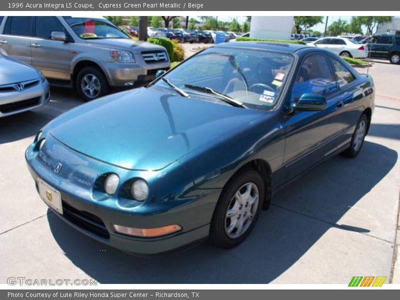 Cypress Green Pearl Metallic / Beige 1996 Acura Integra LS Coupe