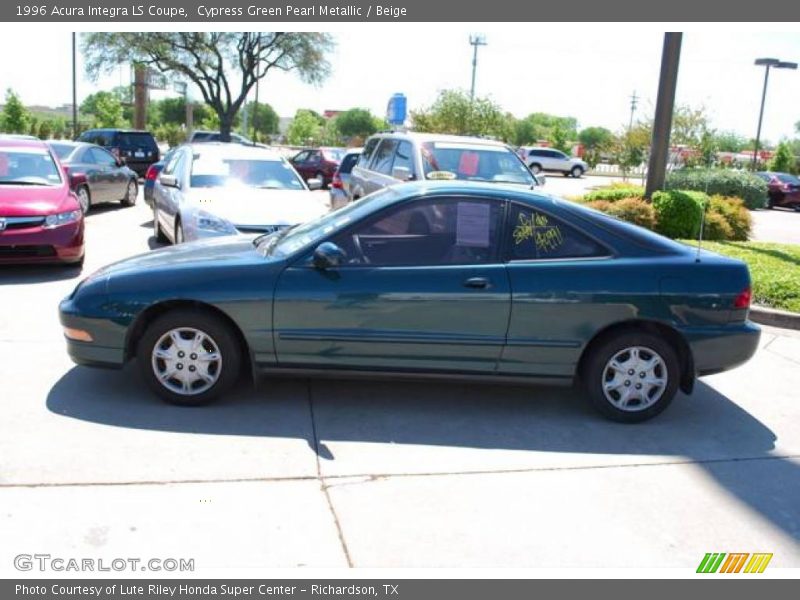 Cypress Green Pearl Metallic / Beige 1996 Acura Integra LS Coupe
