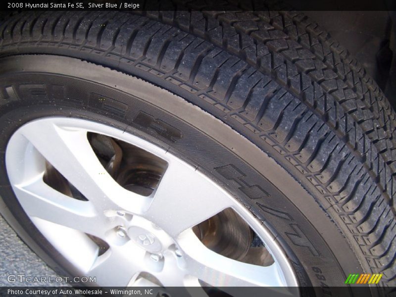 Silver Blue / Beige 2008 Hyundai Santa Fe SE
