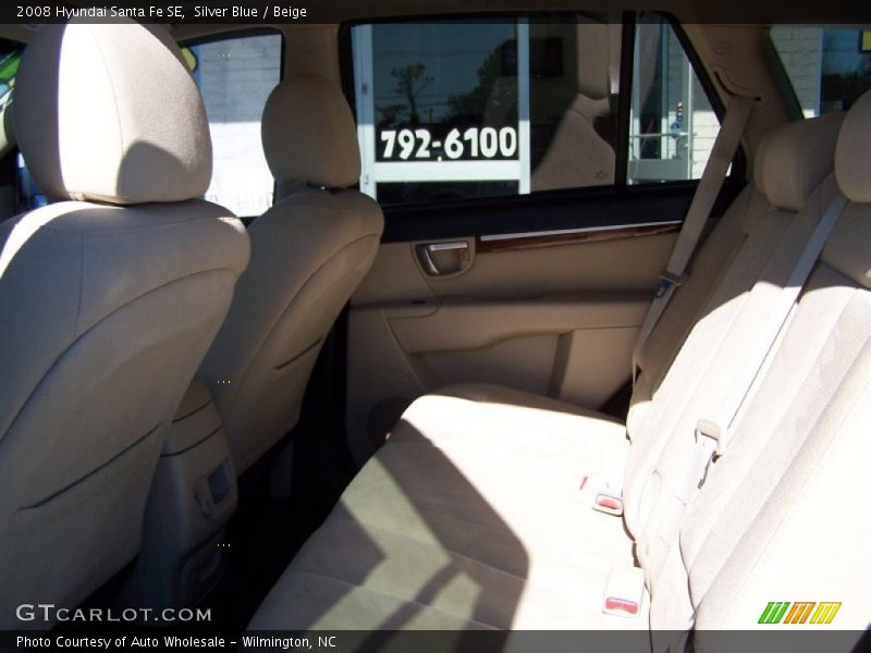 Silver Blue / Beige 2008 Hyundai Santa Fe SE