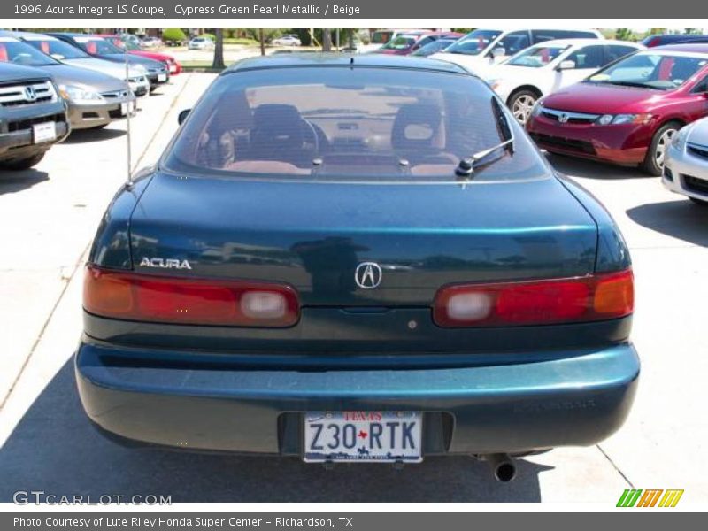 Cypress Green Pearl Metallic / Beige 1996 Acura Integra LS Coupe