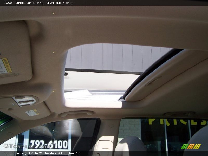 Silver Blue / Beige 2008 Hyundai Santa Fe SE
