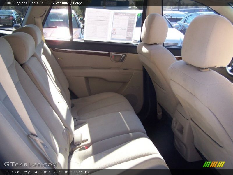 Silver Blue / Beige 2008 Hyundai Santa Fe SE