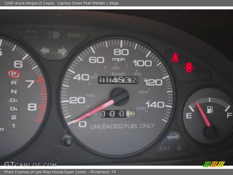 Cypress Green Pearl Metallic / Beige 1996 Acura Integra LS Coupe