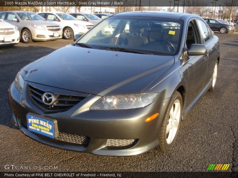 Steel Gray Metallic / Black 2005 Mazda MAZDA6 s Sport Hatchback
