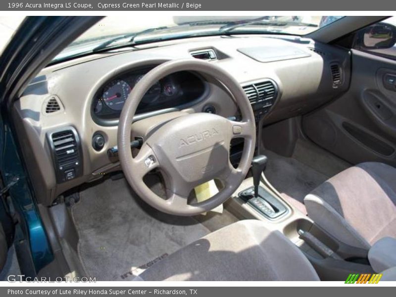 Cypress Green Pearl Metallic / Beige 1996 Acura Integra LS Coupe