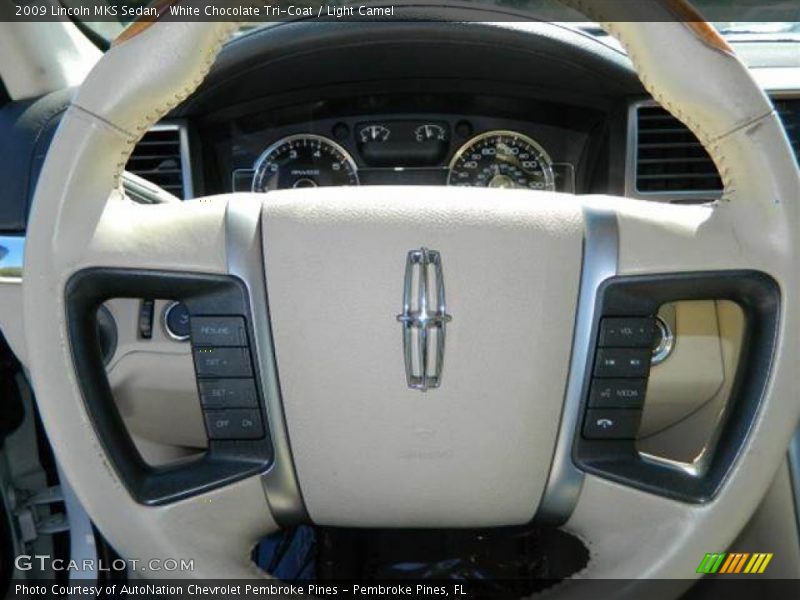 White Chocolate Tri-Coat / Light Camel 2009 Lincoln MKS Sedan