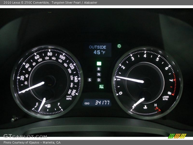 Tungsten Silver Pearl / Alabaster 2010 Lexus IS 250C Convertible