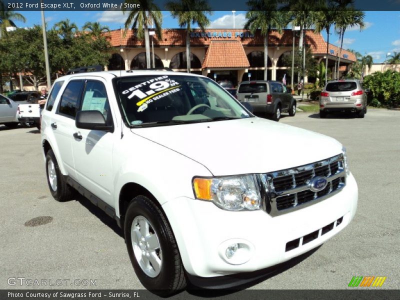 Oxford White / Stone 2012 Ford Escape XLT