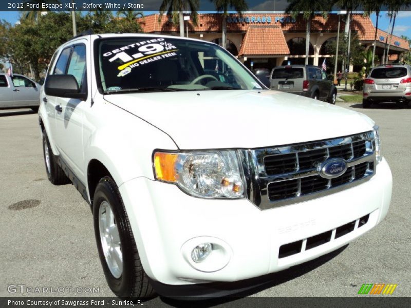 Oxford White / Stone 2012 Ford Escape XLT