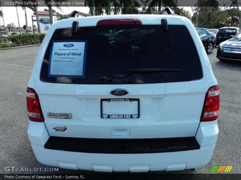 Oxford White / Stone 2012 Ford Escape XLT