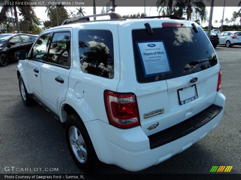 Oxford White / Stone 2012 Ford Escape XLT