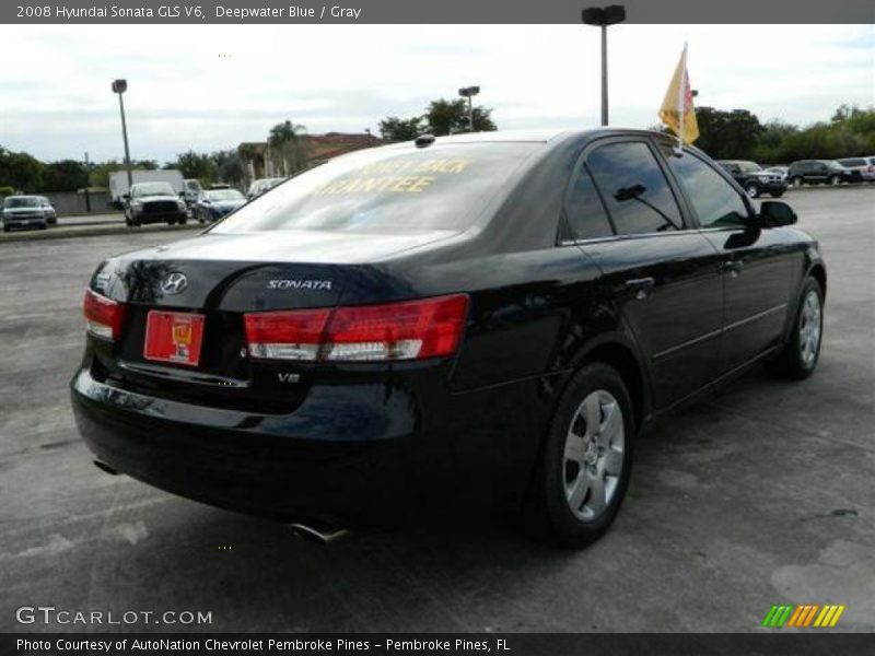 Deepwater Blue / Gray 2008 Hyundai Sonata GLS V6