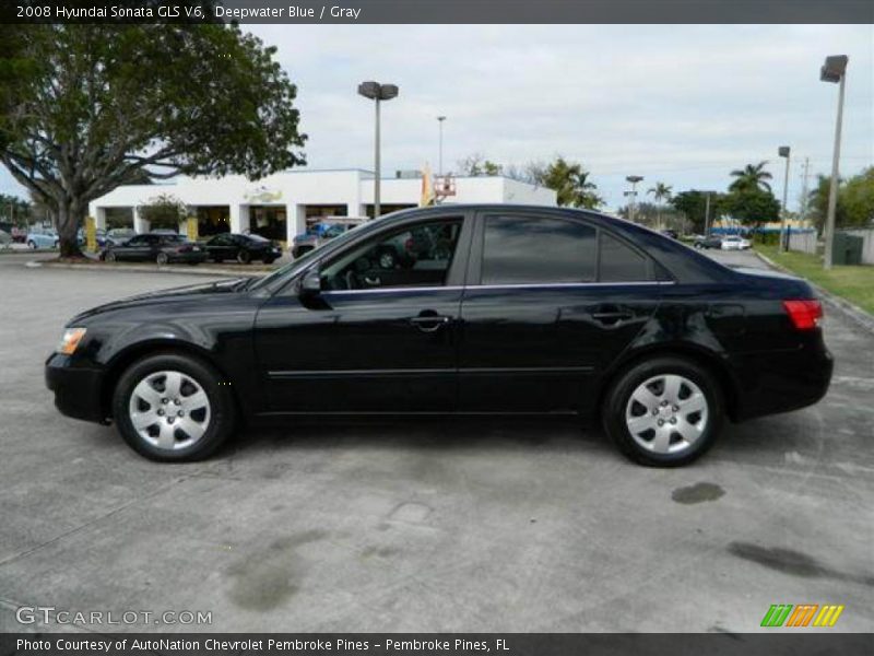 Deepwater Blue / Gray 2008 Hyundai Sonata GLS V6