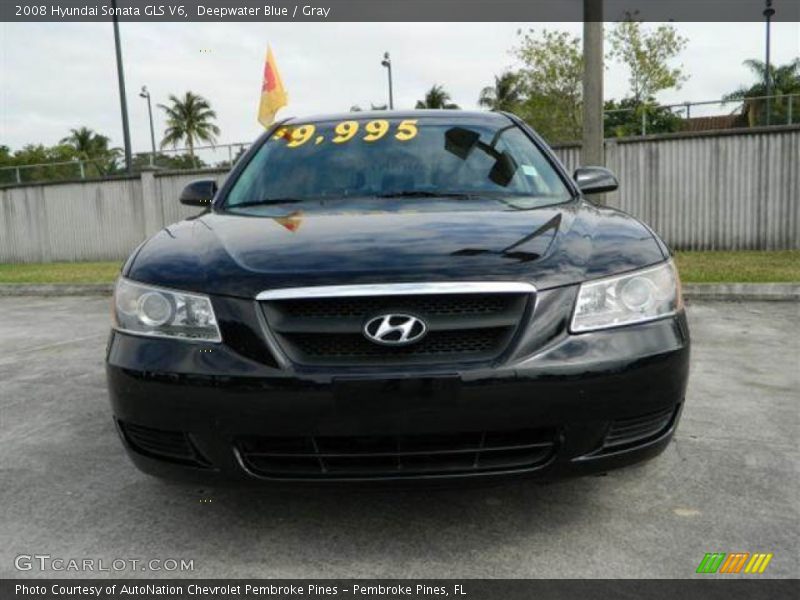 Deepwater Blue / Gray 2008 Hyundai Sonata GLS V6
