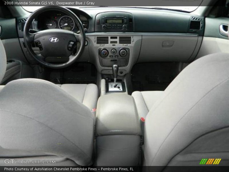 Deepwater Blue / Gray 2008 Hyundai Sonata GLS V6