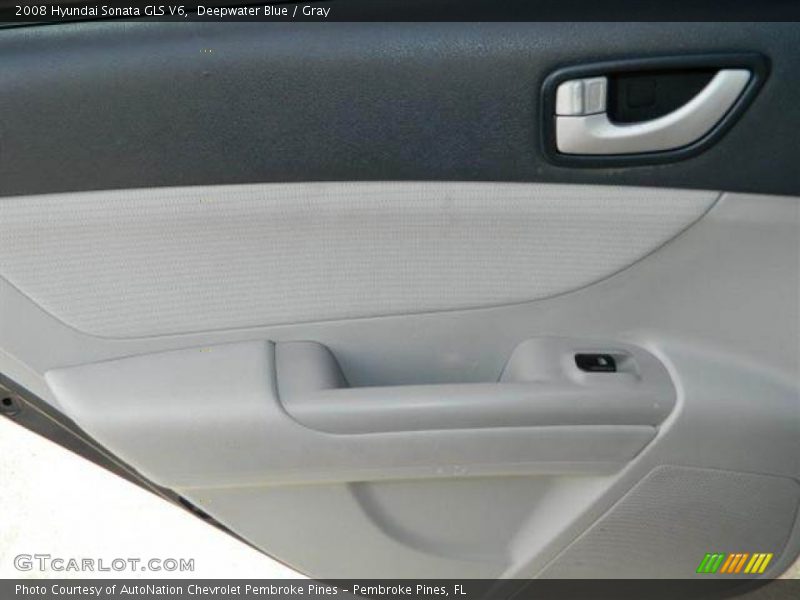 Deepwater Blue / Gray 2008 Hyundai Sonata GLS V6