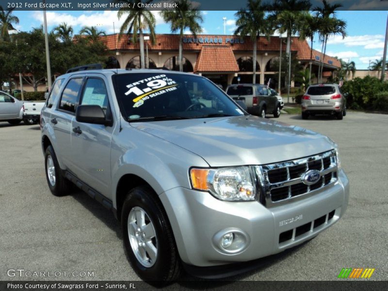 Ingot Silver Metallic / Charcoal Black 2012 Ford Escape XLT