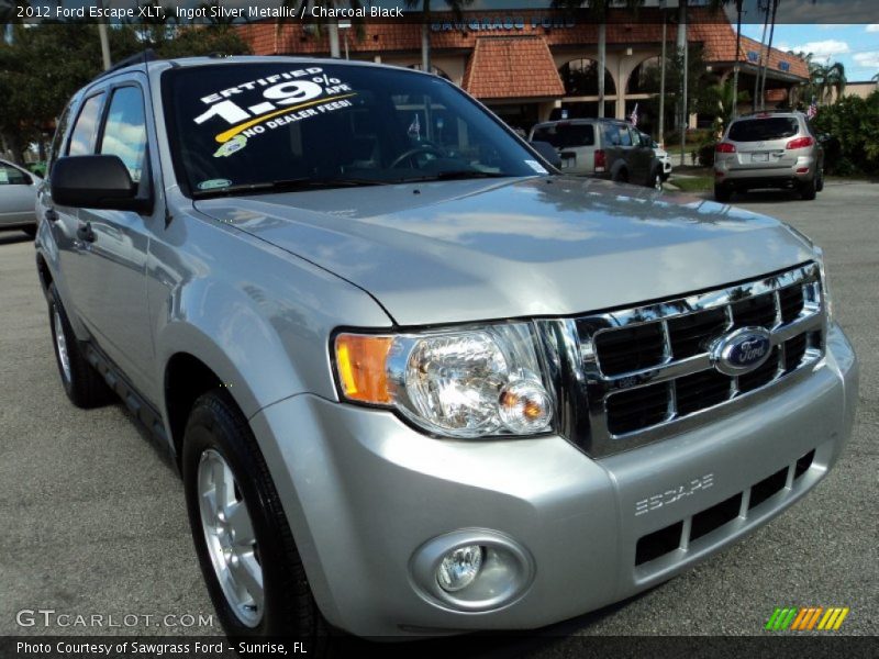 Ingot Silver Metallic / Charcoal Black 2012 Ford Escape XLT
