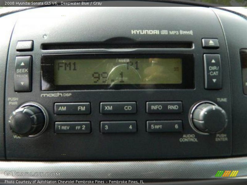 Deepwater Blue / Gray 2008 Hyundai Sonata GLS V6