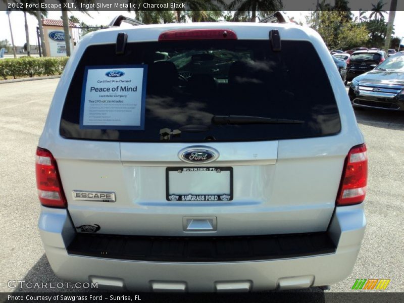 Ingot Silver Metallic / Charcoal Black 2012 Ford Escape XLT