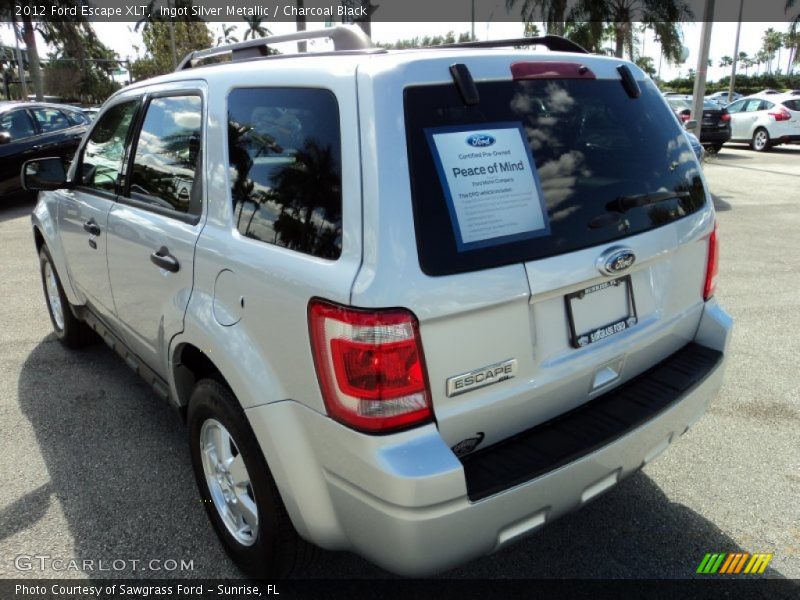 Ingot Silver Metallic / Charcoal Black 2012 Ford Escape XLT