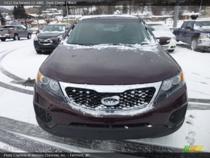 Dark Cherry / Black 2012 Kia Sorento LX AWD