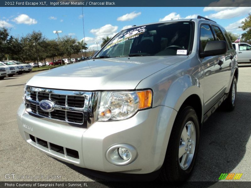 Ingot Silver Metallic / Charcoal Black 2012 Ford Escape XLT