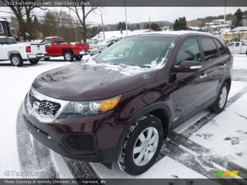 Dark Cherry / Black 2012 Kia Sorento LX AWD