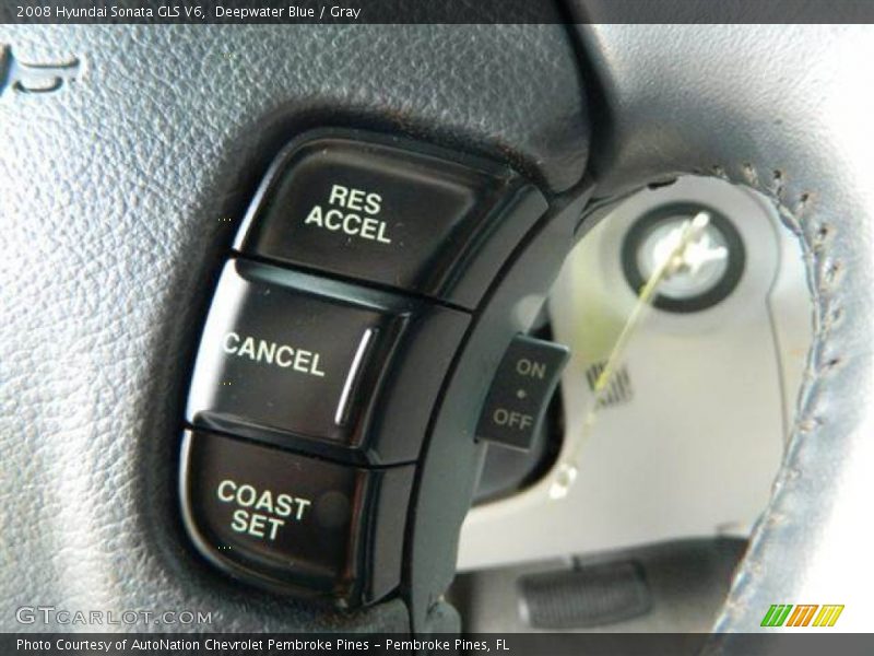 Deepwater Blue / Gray 2008 Hyundai Sonata GLS V6