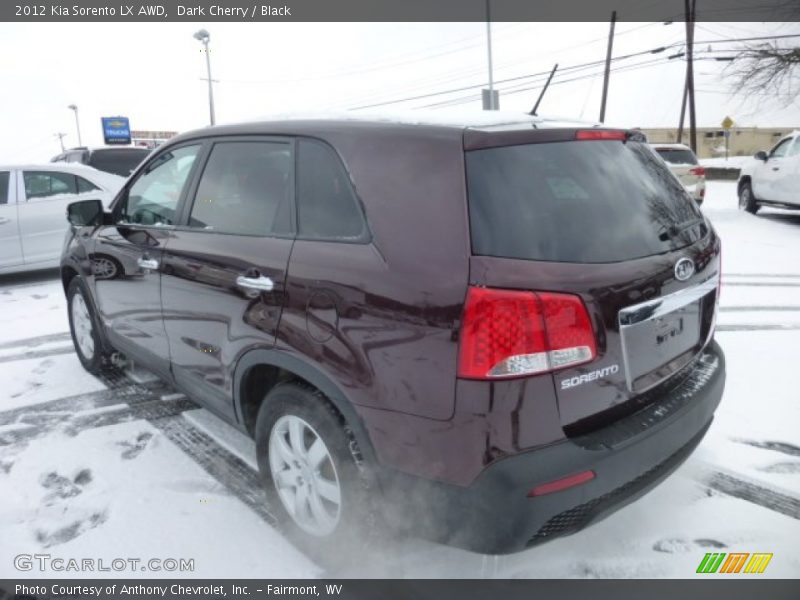 Dark Cherry / Black 2012 Kia Sorento LX AWD