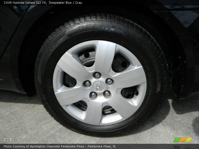 Deepwater Blue / Gray 2008 Hyundai Sonata GLS V6