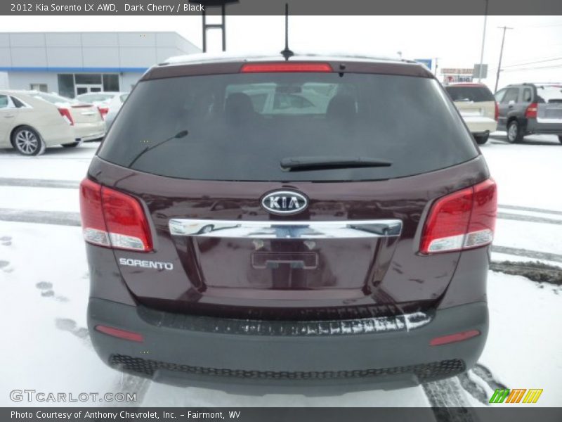 Dark Cherry / Black 2012 Kia Sorento LX AWD