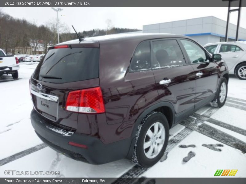 Dark Cherry / Black 2012 Kia Sorento LX AWD