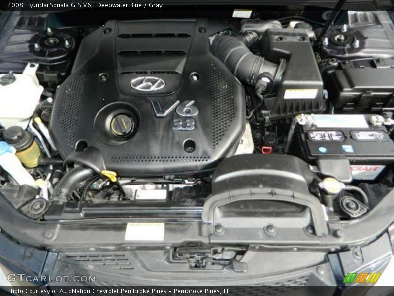 Deepwater Blue / Gray 2008 Hyundai Sonata GLS V6