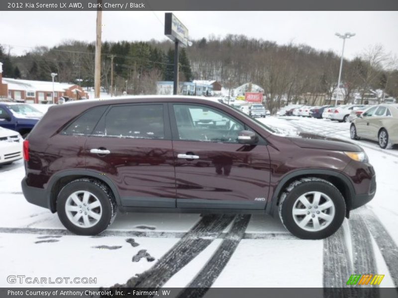 Dark Cherry / Black 2012 Kia Sorento LX AWD