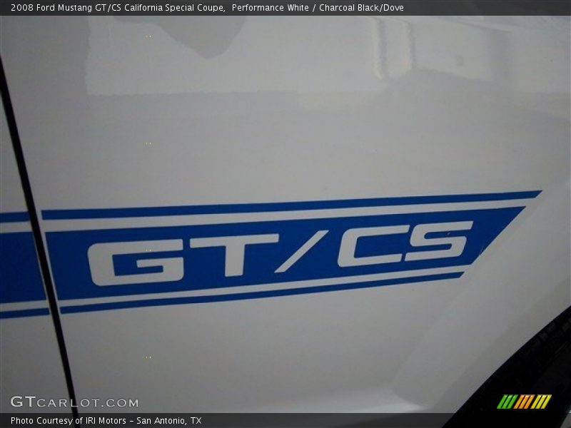 Performance White / Charcoal Black/Dove 2008 Ford Mustang GT/CS California Special Coupe