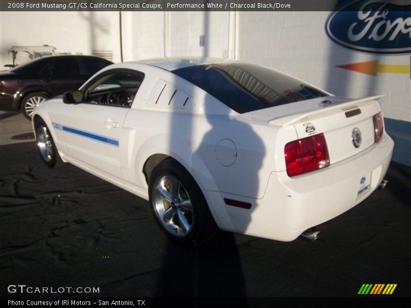 Performance White / Charcoal Black/Dove 2008 Ford Mustang GT/CS California Special Coupe