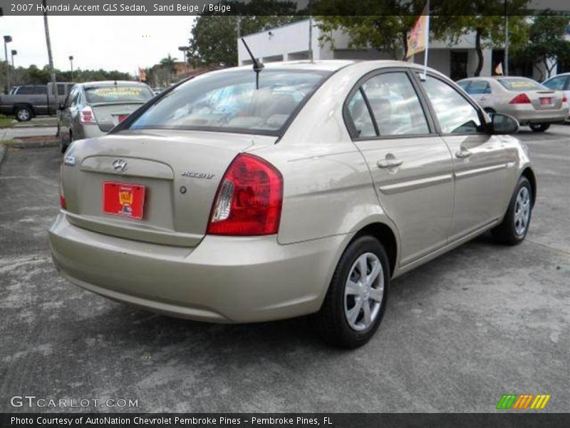 Sand Beige / Beige 2007 Hyundai Accent GLS Sedan