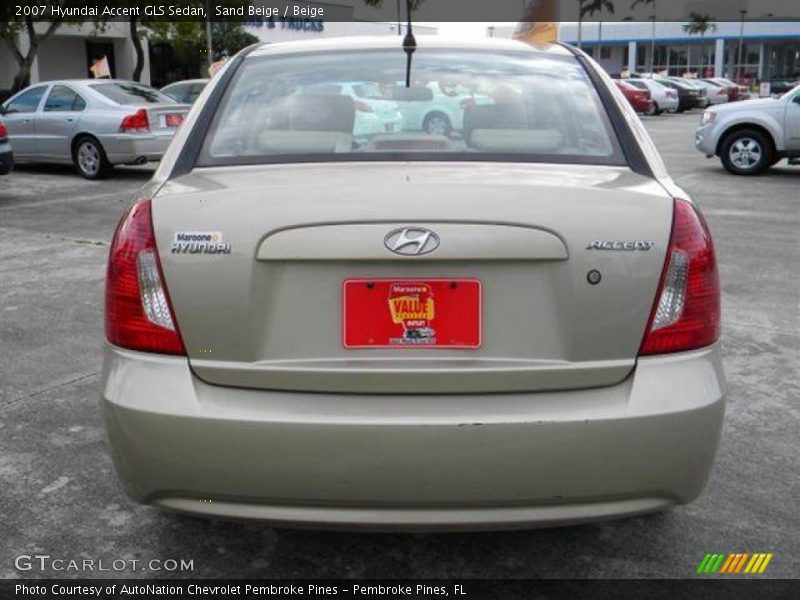 Sand Beige / Beige 2007 Hyundai Accent GLS Sedan