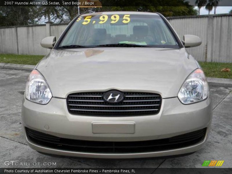 Sand Beige / Beige 2007 Hyundai Accent GLS Sedan