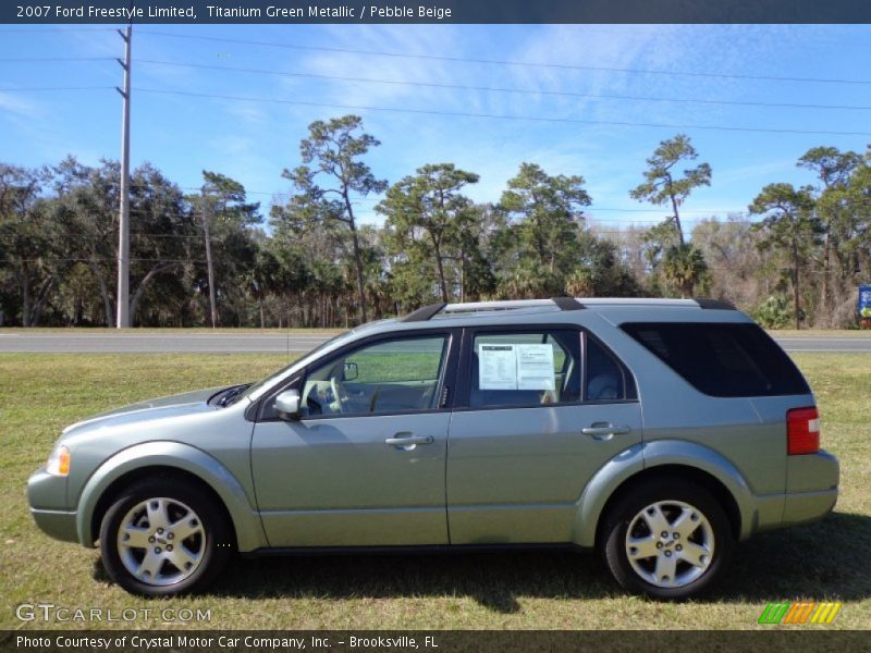Titanium Green Metallic / Pebble Beige 2007 Ford Freestyle Limited