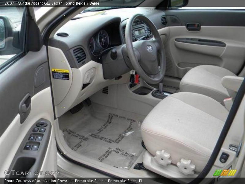  2007 Accent GLS Sedan Beige Interior