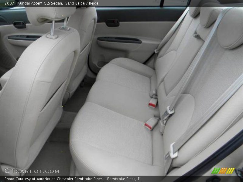 Rear Seat of 2007 Accent GLS Sedan