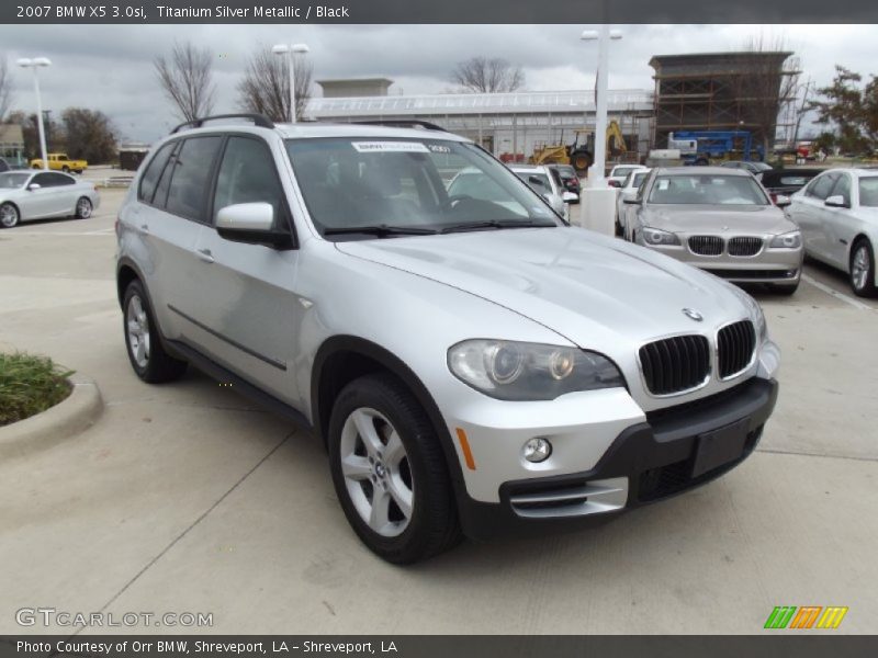 Titanium Silver Metallic / Black 2007 BMW X5 3.0si