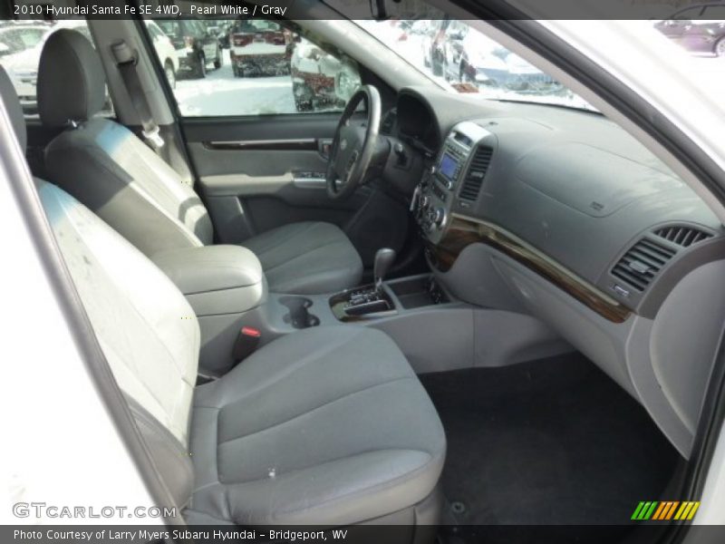 Pearl White / Gray 2010 Hyundai Santa Fe SE 4WD