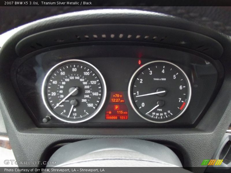 Titanium Silver Metallic / Black 2007 BMW X5 3.0si