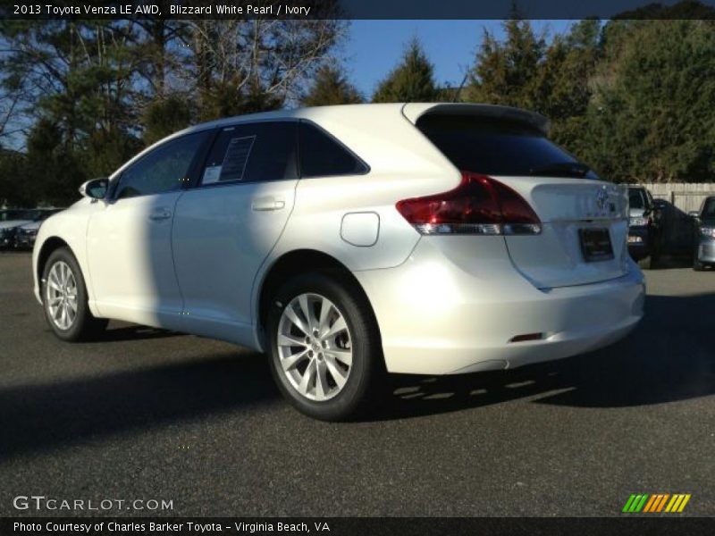 Blizzard White Pearl / Ivory 2013 Toyota Venza LE AWD